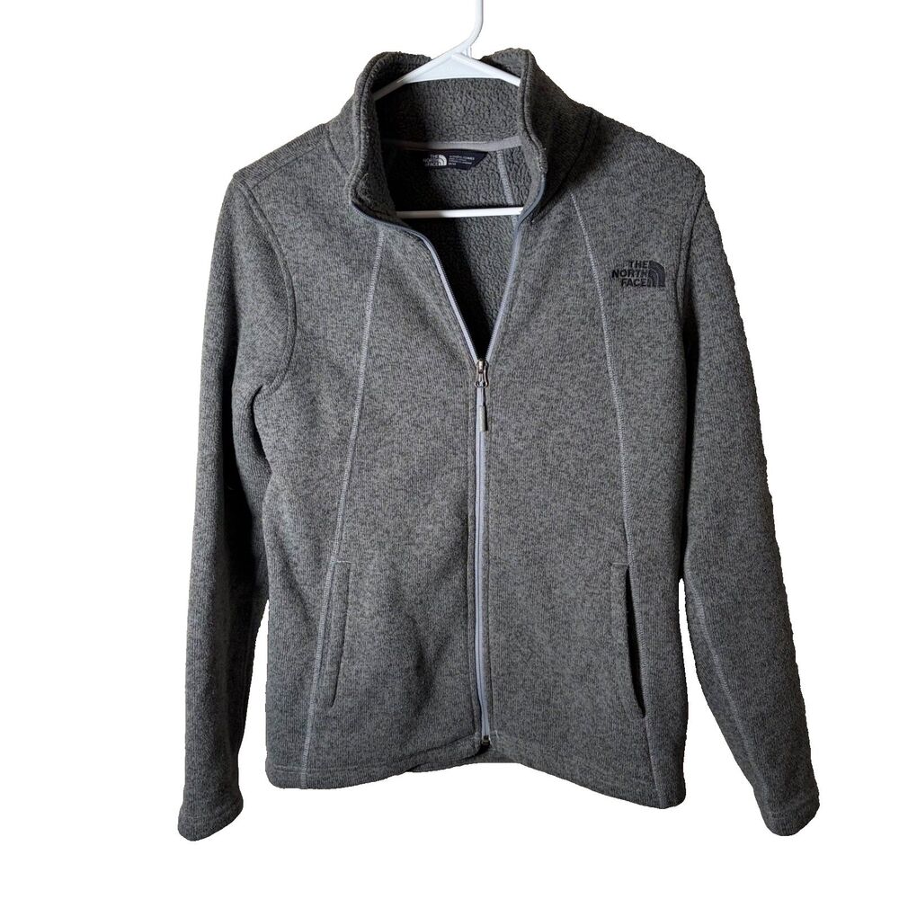 The North Face Jacket Women's Medium Gray Fleece Full Zip Up Outdoor Knit